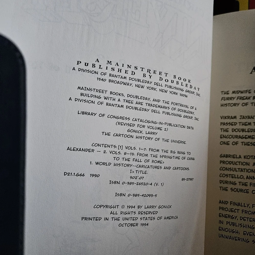 THE CARTOON HISTORY OF THE UNIVERSE & UNIVERSE II Book Set by Larry Gonick